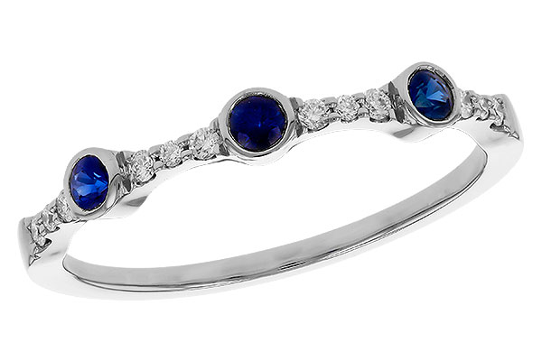 H293-58131: LDS WED RG .16 SAPPHIRE .25 TGW