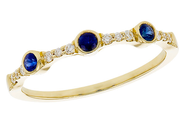 H293-58131: LDS WED RG .16 SAPPHIRE .25 TGW