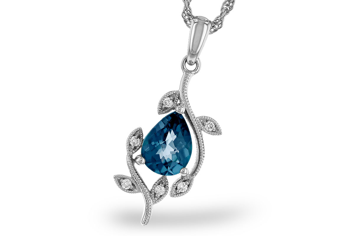 H293-59058: NECK 1.20 LONDON BLUE TOPAZ 1.25 TGW (8x6MM LBT)