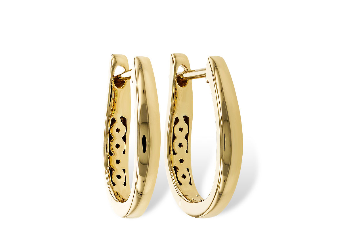 H293-60885: GOLD EARRINGS (15MM)