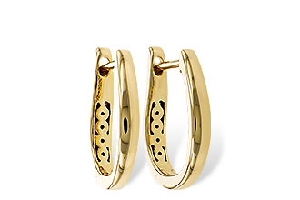H293-60885: GOLD EARRINGS (15MM)