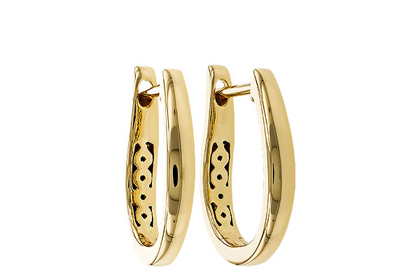 H293-60885: GOLD EARRINGS (15MM)