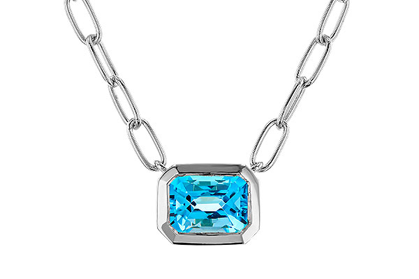 H293-60894: NECKLACE 1.20 SWISS BLUE TOPAZ (18")