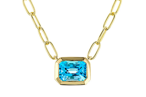 H293-60894: NECKLACE 1.20 SWISS BLUE TOPAZ (18")
