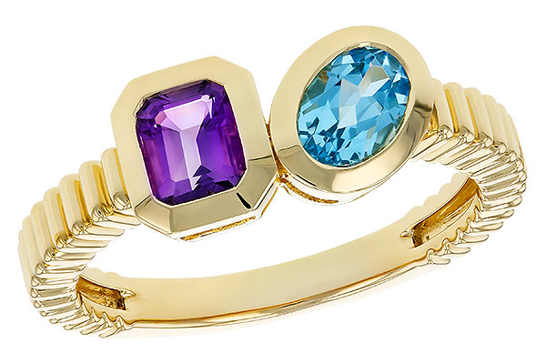 H293-63567: LDS RG .82 TW SEMI-PRECIOUS (AMY,SWISS BT)