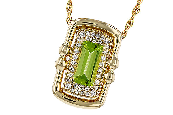 H293-63576: NECKLACE .72 PERIDOT .84 TGW (8x4MM PER)