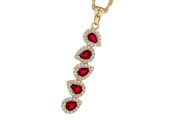 H293-63631: NECKLACE .90 TW RUBY 1.14 TGW
