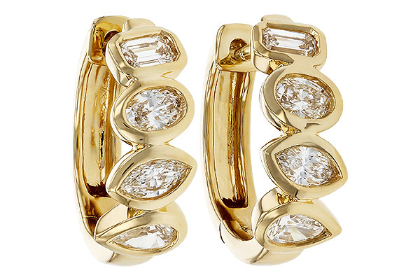 H294-46276: EARRINGS .68 TW FANCY CUT DIAS