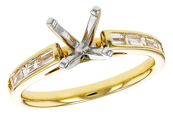 H294-46285: LDS SEMI DIA RG .38 TW BAGUETTES