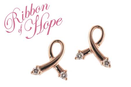 K019-09049: PINK GOLD EARRINGS .07 TW
