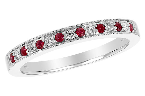 K202-69931: LDS WED RG .12 RUBY .21 TGW
