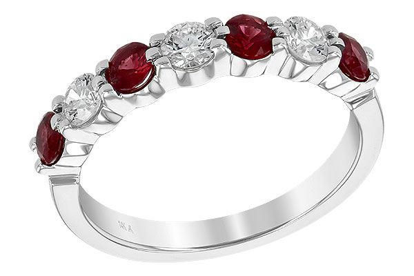 K204-51785: LDS WED RG .61 TW RUBY 1.00 TGW