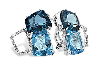 K207-21812: EARR 10.80 BLUE TOPAZ 11.00 TGW