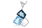 K207-25394: NECK 10.60 BLUE TOPAZ 10.73 TGW
