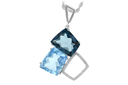 K207-25394: NECK 10.60 BLUE TOPAZ 10.73 TGW