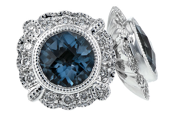 K208-11749: EARR 1.03 BLUE TOPAZ 1.17 TGW
