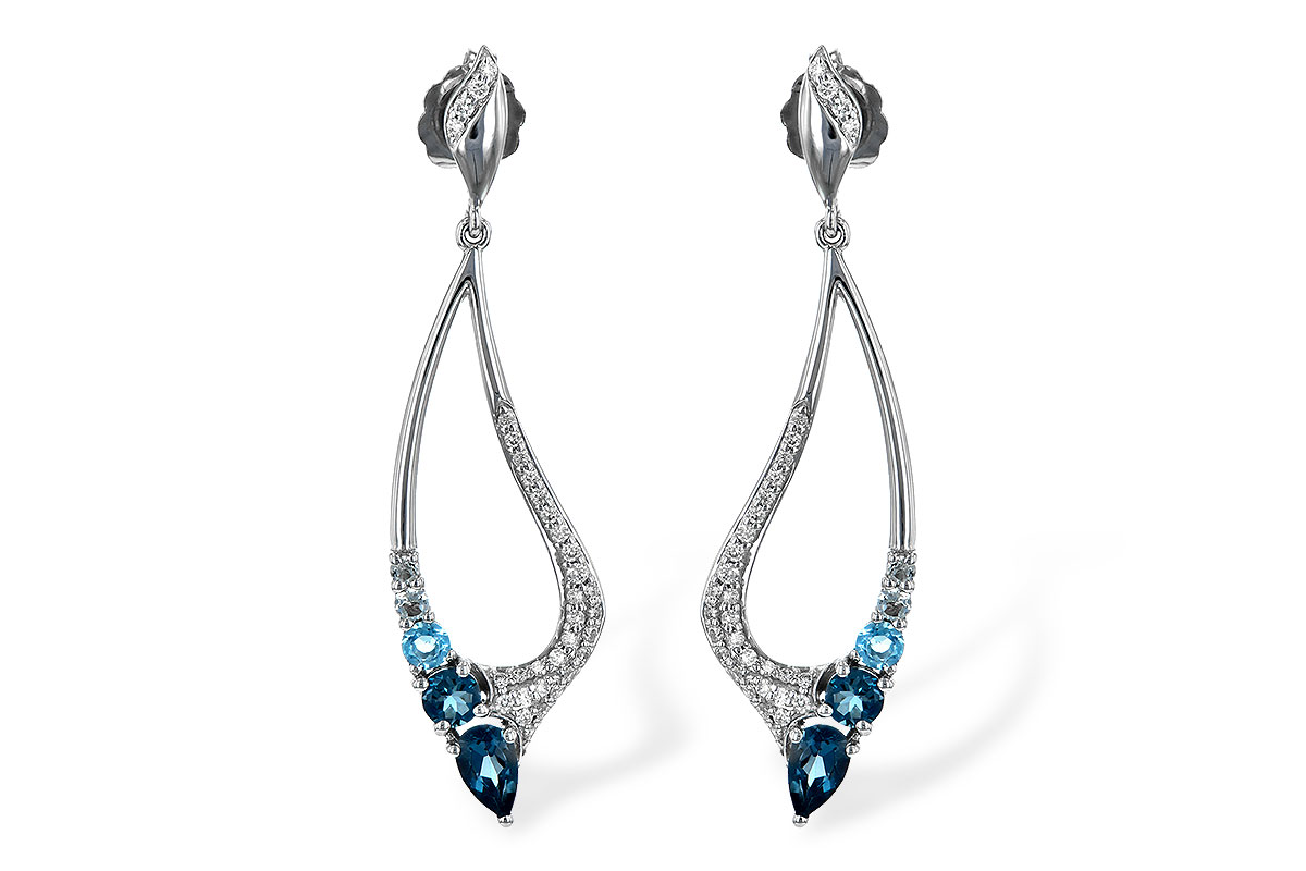 K208-16285: EARR .98 BLUE TOPAZ 1.25 TGW