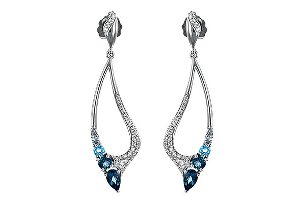 K208-16285: EARR .98 BLUE TOPAZ 1.25 TGW