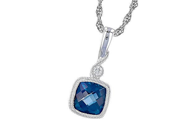 K292-64458: NECK 1.05 LONDON BLUE TOPAZ 1.07 TGW