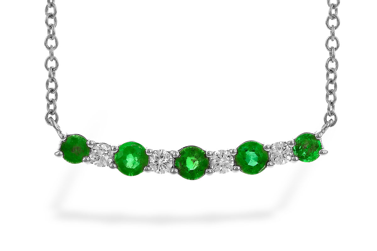 K292-71767: NECK .43 TW EMERALD .55 TGW