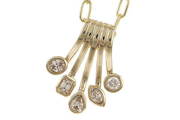 K292-71803: NECKLACE .42 TW FANCY CUT DIAMONDS (18")