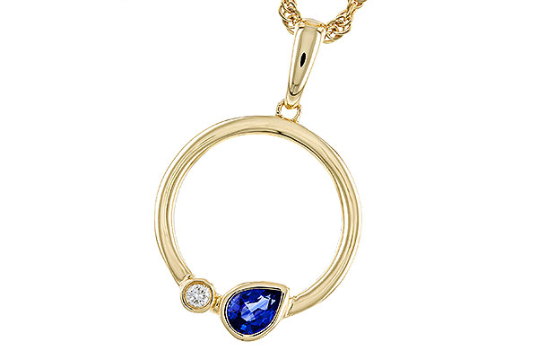 K293-57258: NECKLACE .26 SAPPHIRE .28 TGW