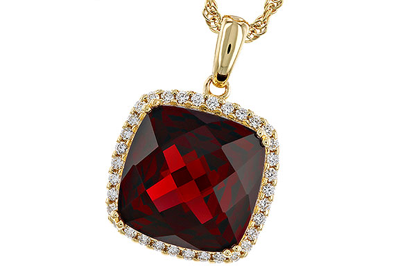 K293-58149: NECKLACE 9.26 GARNET 9.51 TGW (12MM CU)