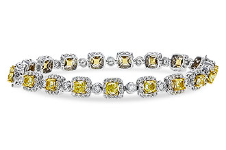 K293-59049: BRACELET 4.37 FANCY YELLOW DIAS 7.12 TW (7")