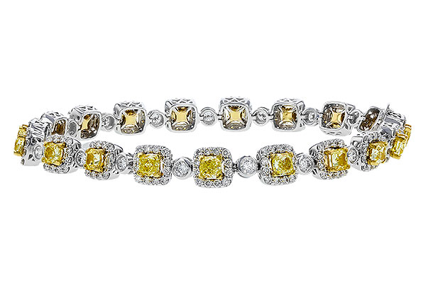 K293-59049: BRACELET 4.37 FANCY YELLOW DIAS 7.12 TW (7")