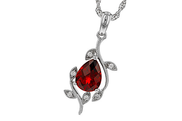 K293-61749: NECKLACE 1.34 GARNET 1.39 TGW (8X6MM GAR)