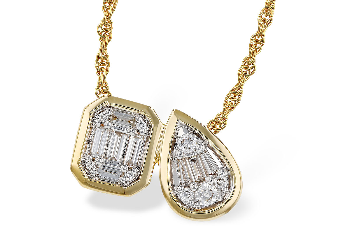 K293-62694: NECKLACE .17 BAG .25 TW