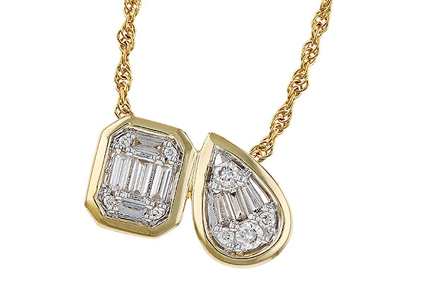 K293-62694: NECKLACE .17 BAG .25 TW