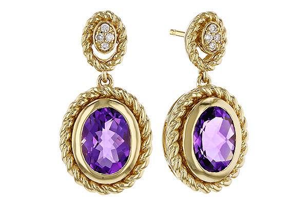 K293-63576: EARRINGS 1.98 AMETHYST 2.02 TGW (8x6MM AMY)