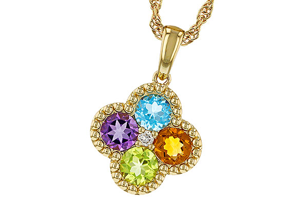 K293-63594: NECKLACE 1.26 SEMI-PREC (AMY,BT,CIT,PER) 1.29 TGW