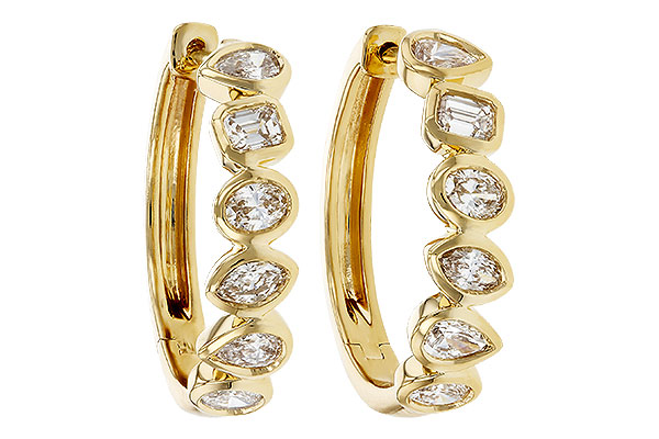 K294-46276: EARRINGS 1.10 TW FANCY CUT DIAS