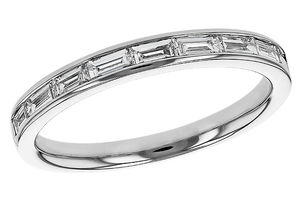 K294-46285: LDS DIA WED RG .44 TW BAGUETTES