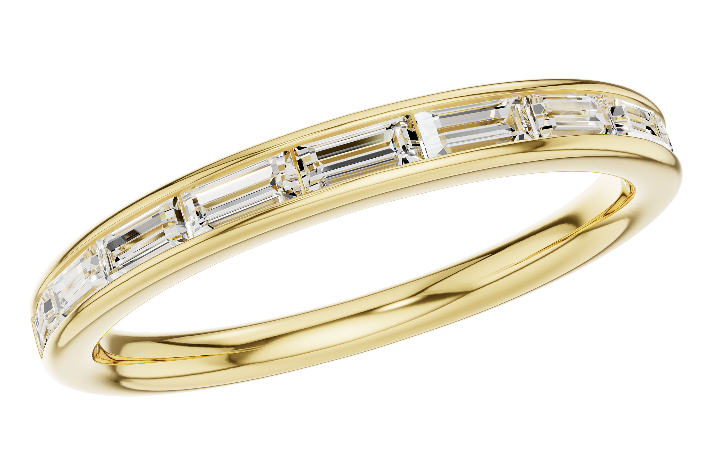 K294-46285: LDS DIA WED RG .44 TW BAGUETTES