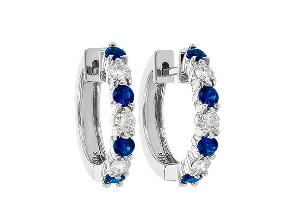 L019-94476: EARRINGS .64 SAPP 1.05 TGW