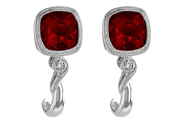 L202-71803: EARRINGS 2.36 GARNET 2.40 TGW