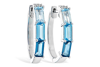 L291-76321: EARR 2.51 BLUE TOPAZ 2.55 TGW