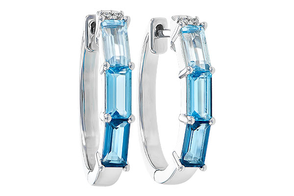 L291-76321: EARR 2.51 BLUE TOPAZ 2.55 TGW