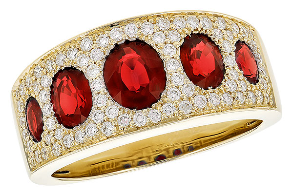 L291-77203: LDS WED RG 1.60 TW RUBY 2.00 TGW