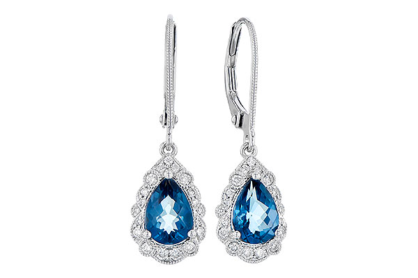 L291-80903: EARR 1.48 TW LONDON BLUE TOPAZ 1.63 TGW