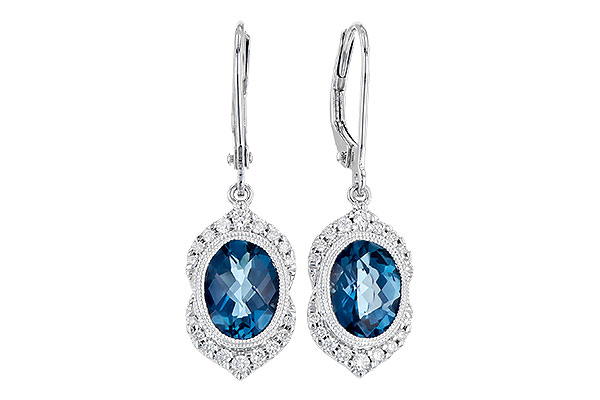 L291-81794: EARR 2.45 LONDON BLUE TOPAZ 2.64 TGW