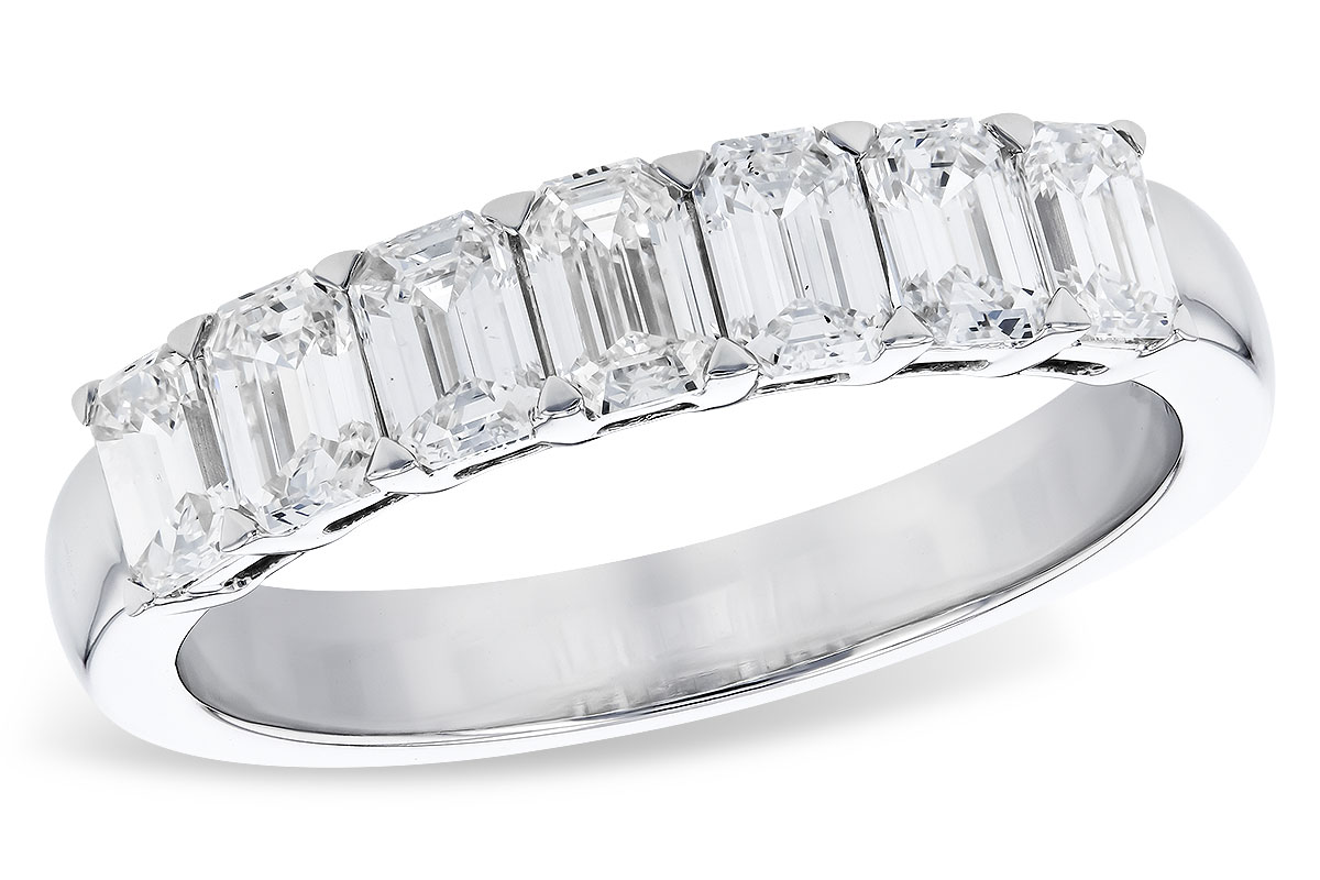 L292-65449: LDS DIA WED RG 1.33 TW (7 EMERALD CUTS)