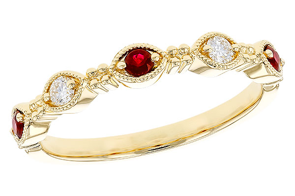 L292-66358: LDS WED RG .14 TW RUBY .23 TGW