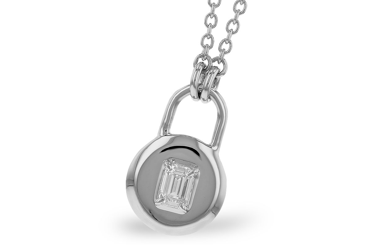 L292-70867: NECKLACE .19 EMERALD CUT (18")