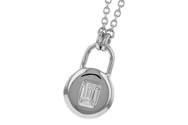 L292-70867: NECKLACE .19 EMERALD CUT (18")