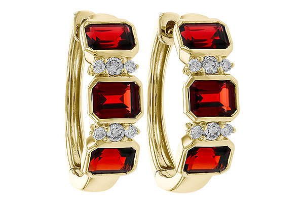L293-57240: EARRING 1.50 TW GARNET 1.61 TGW