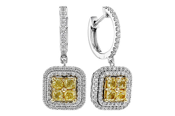 L293-58140: EARR 1.04 FANCY YELLOW DIAMONDS 1.62 TW
